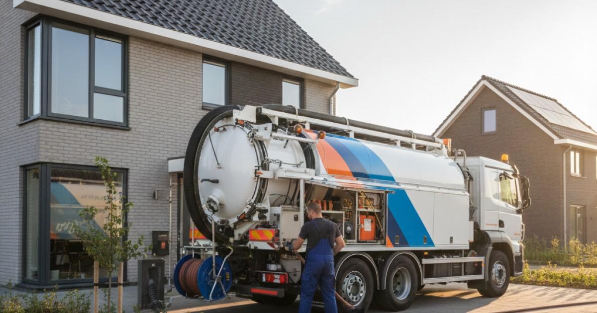 Specialist van Folstra B.V. arriveert bij verstopping in Barendrecht